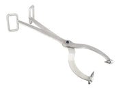 Aluminum tie tongs with ergonomic handles for railroad tie handling and maintenance
