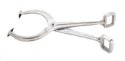 Aluminum tie tongs with ergonomic handles for railroad tie handling and maintenance
