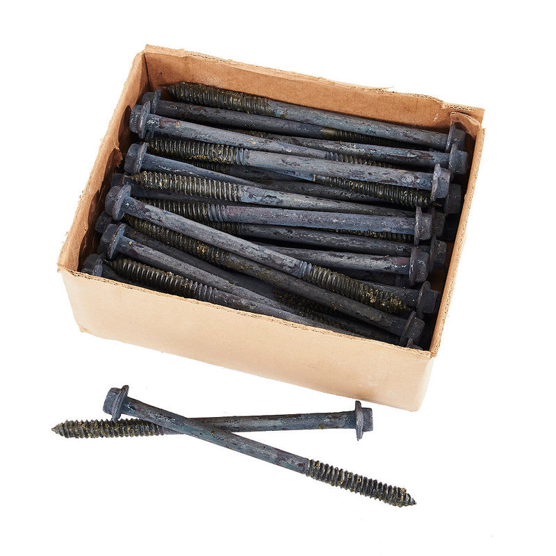 Square recessed head crossing lag and hex lag screws for railway rail fastening