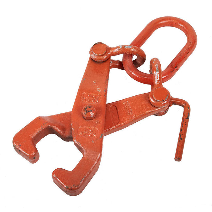 Pinza ferroviaria de 3,3 toneladas para sujetar y manipular tramos cortos de carril de fondo plano