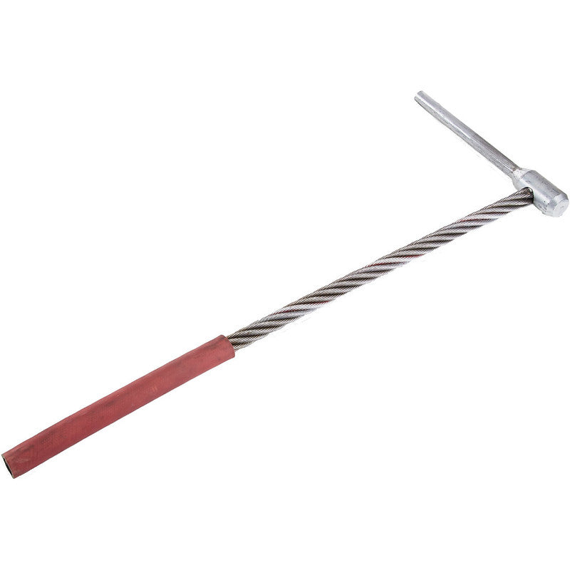 Heat-treated alloy steel cable punch with rubber shock-absorbing handle for driving out rail bolts