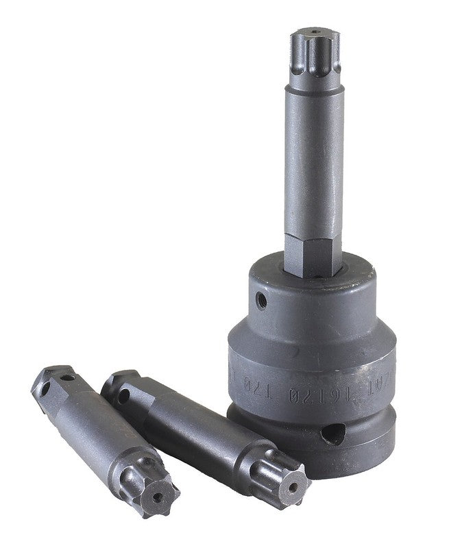 T70 Torx bits and 1" drive bit holder for railway fastener maintenance