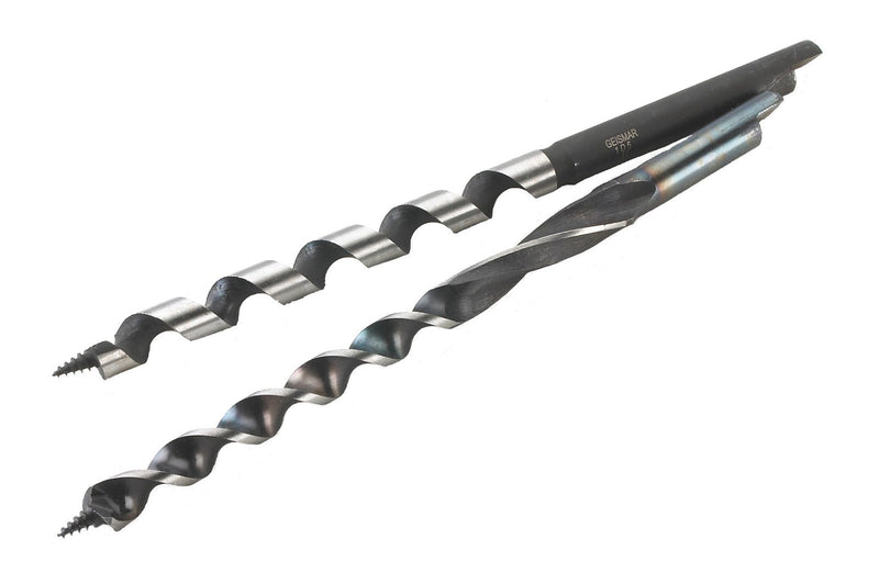 Geismar auger bits showing available sizes for Geismar hydraulic tie drill