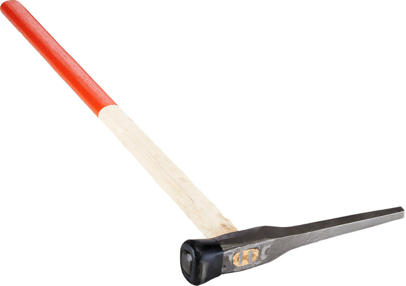 Tamco tie plug punch with 36-inch hickory non-slip handle and head protector for railway track work