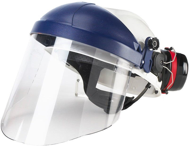 3M Peltor system visor and accessories for hearing and face protection on railway jobsites