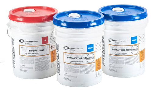 SpikeFast ES50 tie plugging compound in 5-gallon pails for railway tie repair
