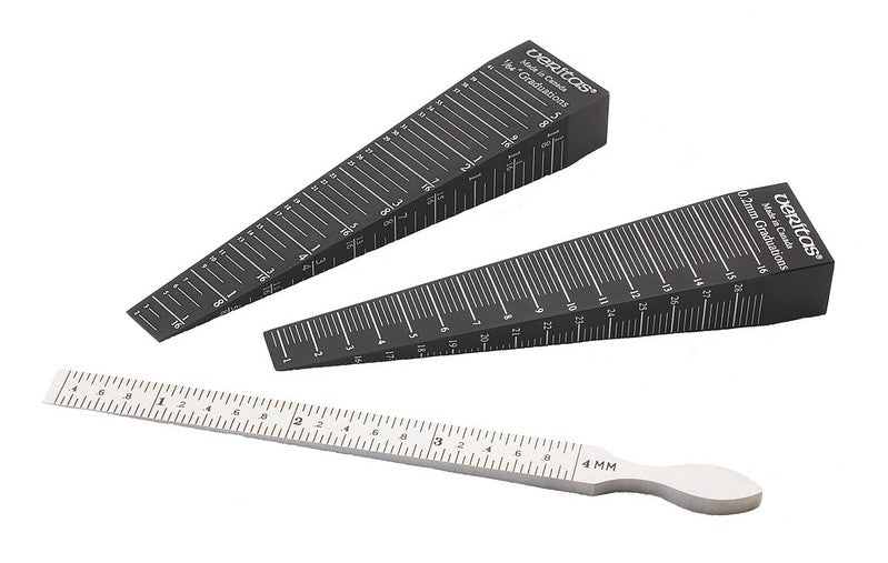 Backtrack taper gauges with anodized surface for precise railway track measurement
