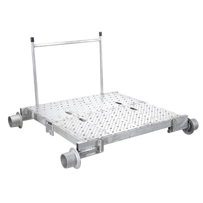 Carro de herramientas y material de aluminio para equipos de mantenimiento de vías férreas, con frenos de estacionamiento y ejes aislados