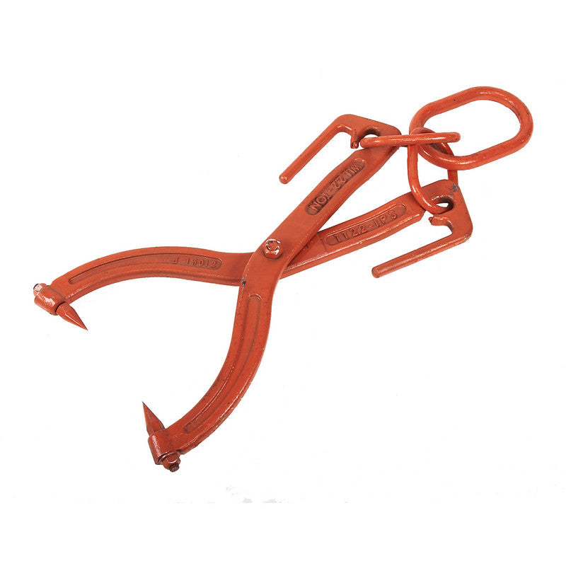 2.2-ton timber tong with replaceable tips for lifting wood railroad ties