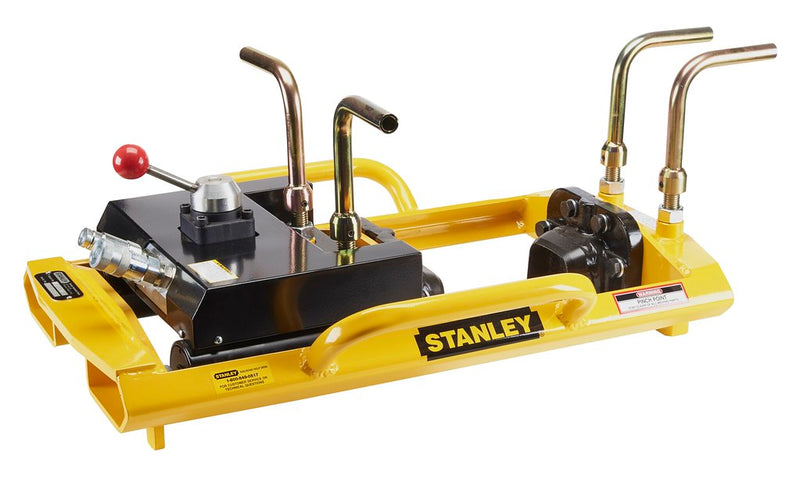Stanley WS10 hydraulic weld shear delivering over 20000 pounds of force for shearing thermite welds on railway track