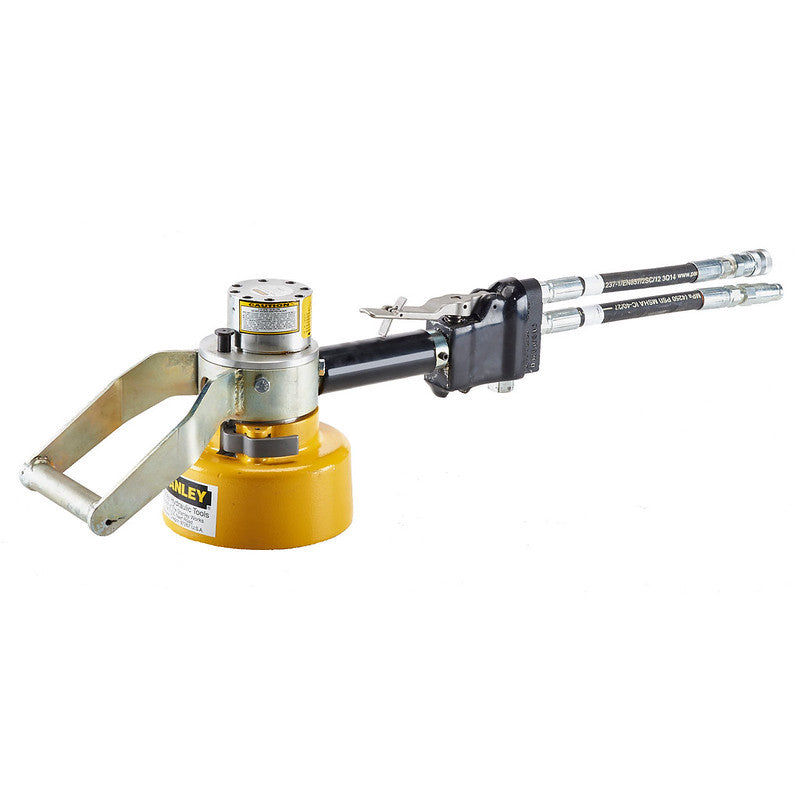 Stanley GR60 hydraulic cupstone grinder with HYREVZ gear motor and interlocking safety trigger for railway rail grinding