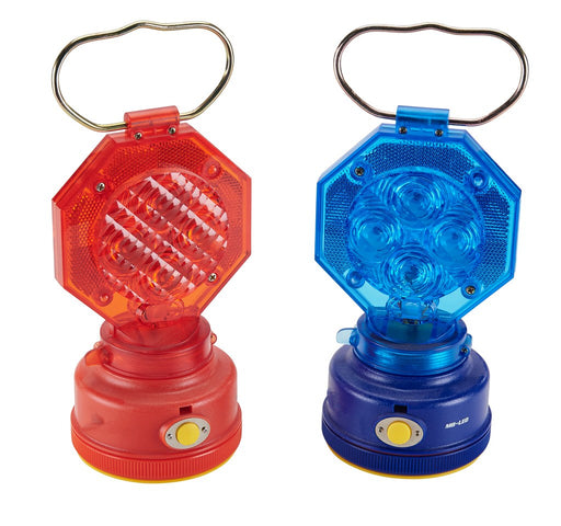 Solar activated bi-directional LED lantern lights for railway safety warning