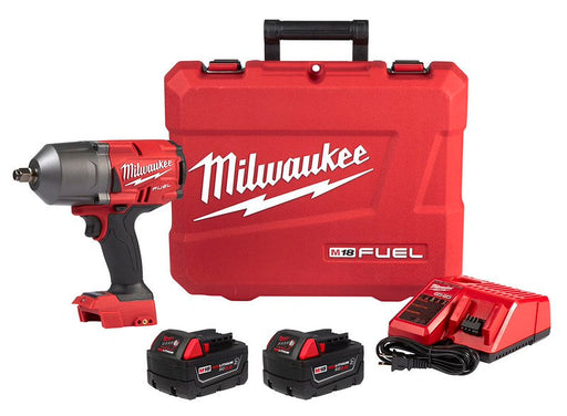 Llave de impacto de alto par Milwaukee M18 FUEL de media pulgada con kit de anillo de fricción para el mantenimiento ferroviario de alta resistencia