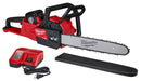 Kit de motosierra a batería Milwaukee M18 FUEL de 16 pulgadas con batería HD12.0 para la limpieza de vegetación en vías férreas y en el mantenimiento de zonas verdes