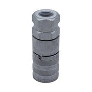 Hydraulic quick-connect fittings for railway power pack and tool connections.