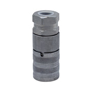 Hydraulic quick-connect fittings for railway power pack and tool connections.