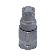 Hydraulic quick-connect fittings for railway power pack and tool connections.