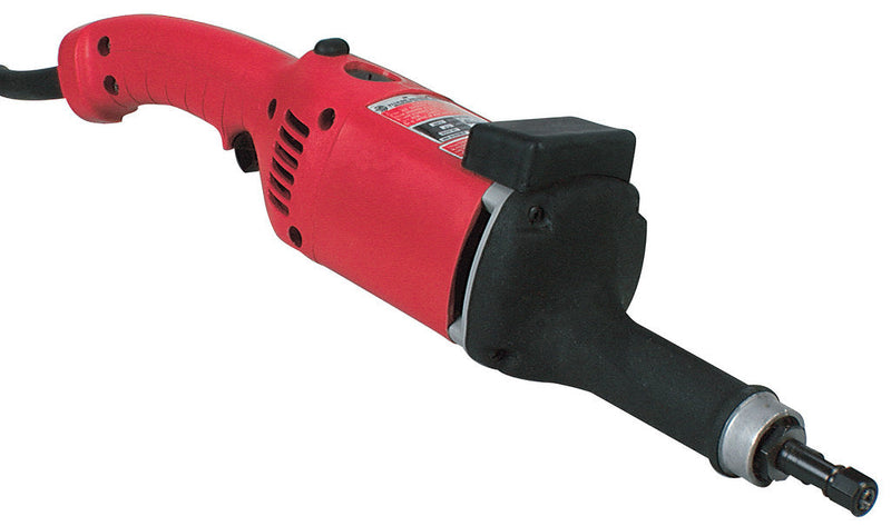 Milwaukee 11-amp die grinder delivering 14500 RPM for heavy-duty railway jobsite grinding