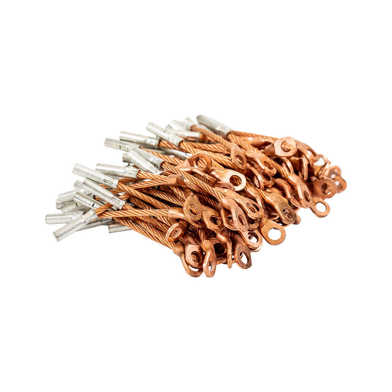 Copper bond wires for railway signal and track electrical bonding connections