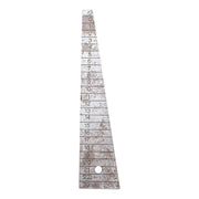Laser cut stainless steel taper gauge with etched graduations for railway headloss measuring