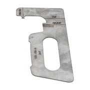 Laser cut stainless steel taper gauge with etched graduations for railway headloss measuring
