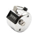 Manual tally counter with 4-digit readout and chrome steel case for railway MOW crew use