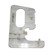 Laser cut stainless steel taper gauge with etched graduations for railway headloss measuring