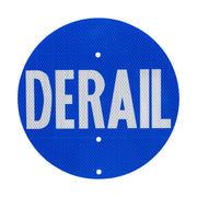 Derail flags for use with portable derails on railway track safety operations