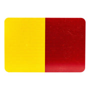 18 x 12 inch double-sided reflective flags for railway safety flagging operations