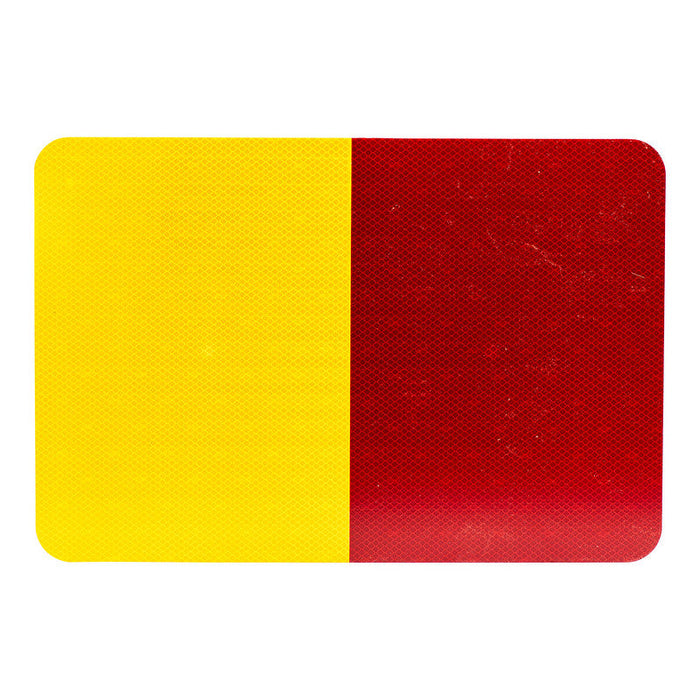 18 x 12 inch double-sided reflective flags for railway safety flagging operations