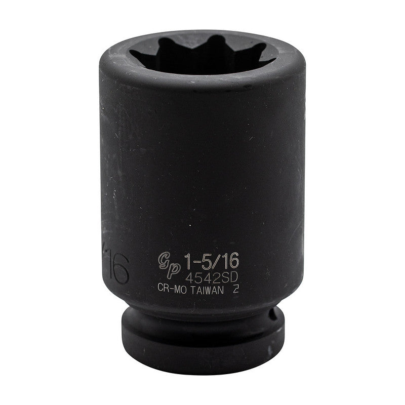 8-point 1" drive deep impact socket for railway track maintenance