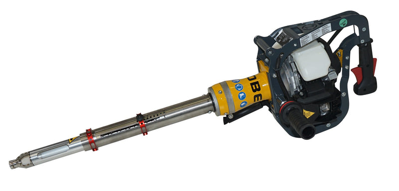 ROBEL RODRILL 11.12 four-cycle gas tie drill for efficient drilling of wooden and synthetic railway ties.

