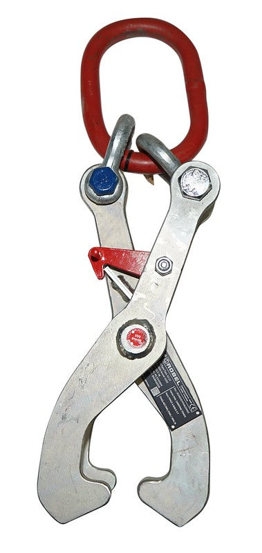 ROCARRY 42.22 3-ton rail tong with suspension eye and locking device for crane rail lifting