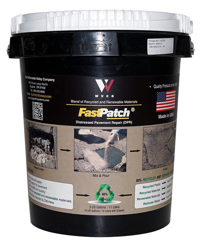 FastPatch DPR concrete repair kit for railroad crossings and railway track maintenance