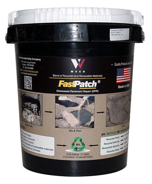 FastPatch DPR concrete repair kit for railroad crossings and railway track maintenance