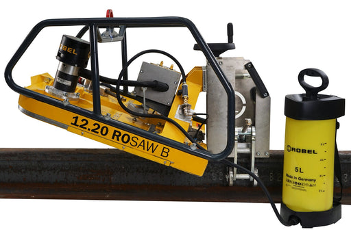 ROBEL ROSAW 12.20MSB battery-powered band saw with patented 4-roller technology for railway rail cutting
