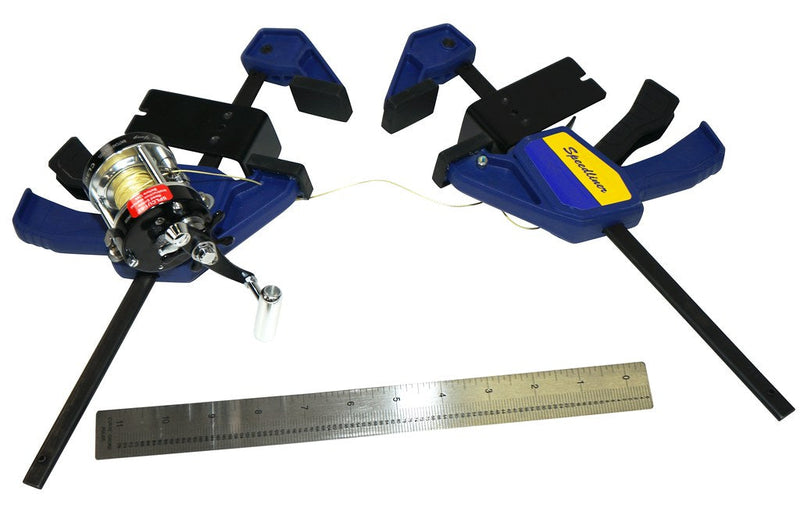 Speedliner string line kit with carrying case for measuring rail curves on railway track