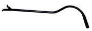 Tie plate hook detail showing hook profile for railway track maintenance use