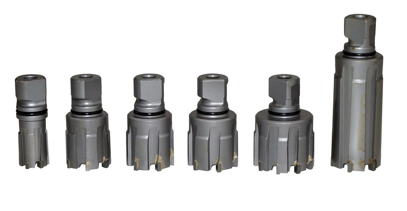 Various carbide twister bits compatible with ROBEL Stanley and Trak-Star railway drills.