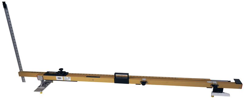 ROMEAS platform clearance gauge for measuring track-to-platform distance and height on railway track