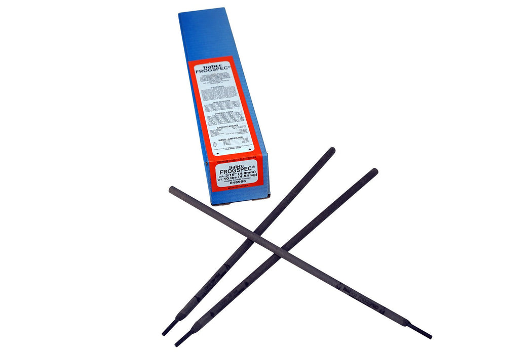 Varilla de soldadura Habco FROGSPEC de 3/16" y 10 lb para la reparación de cruces y corazón de vías de acero al manganeso