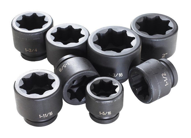 8 Point 1" Drive Standard Depth Sockets